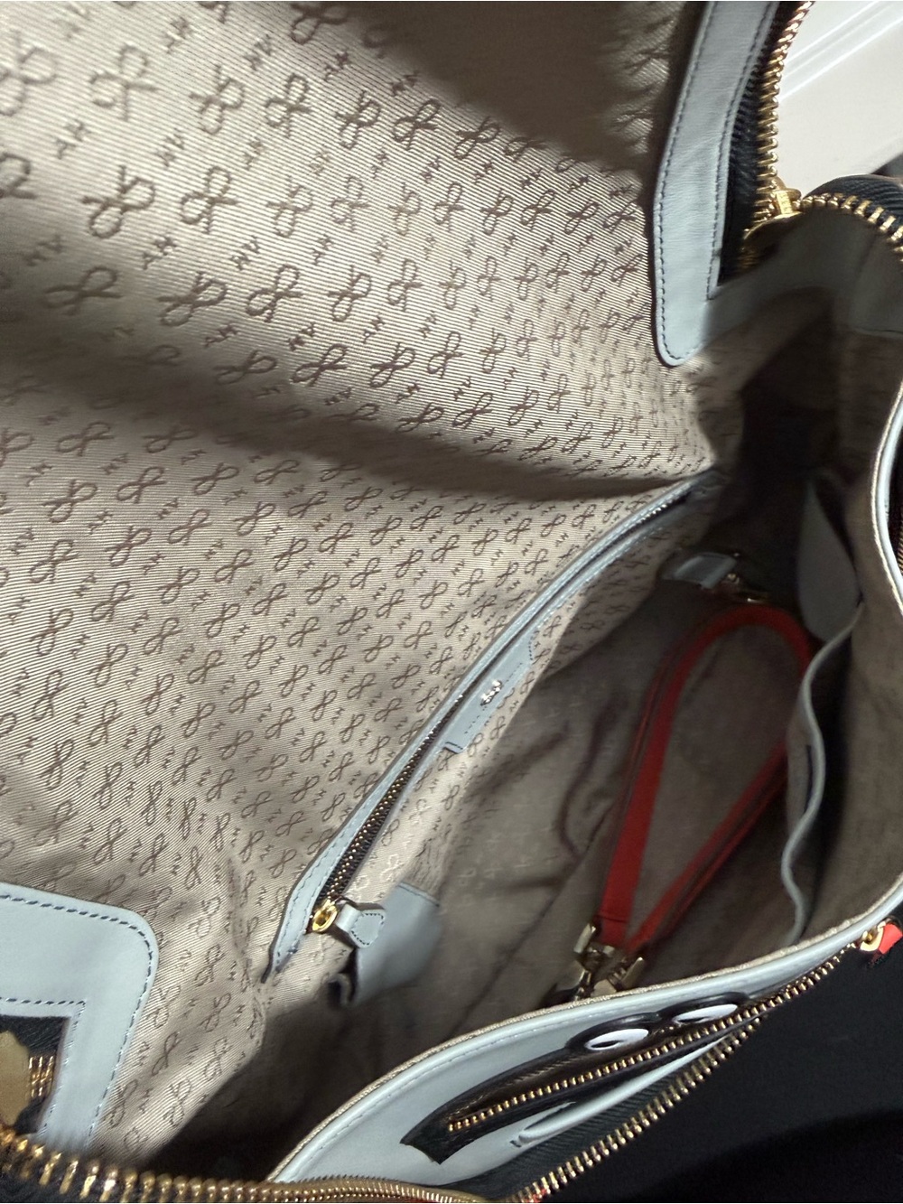 NEW $1400 Anya Hindmarch leather large Coral Crossbody Bag meswith Tassel Detail - Picture 9 of 12